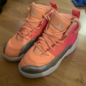 Little Kids Size 11c Girls Jordan 12 Sneakers. Worn very few times.